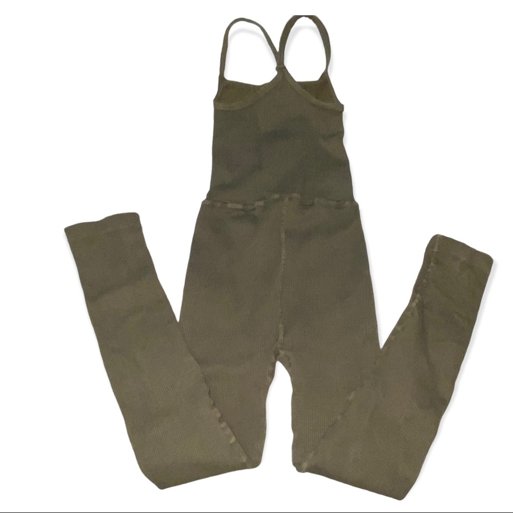 NEW! Free People Happiness Runs Square Neck Onesie - Olive Green $110 retail - Picture 6 of 12
